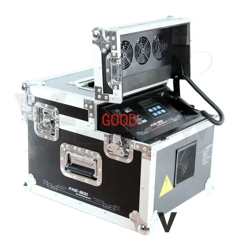 DJ DISCO STAGE 600w dual haze machine with flight case ,dmx stage effect fog machine