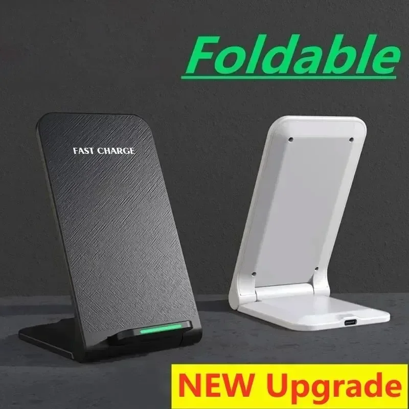 Foldable Fast Wireless Charger Stand Phone Earphone Charging Dock Station Pad For iPhone 16 15 14 13 12 X Pro Max Samsung Xiaomi