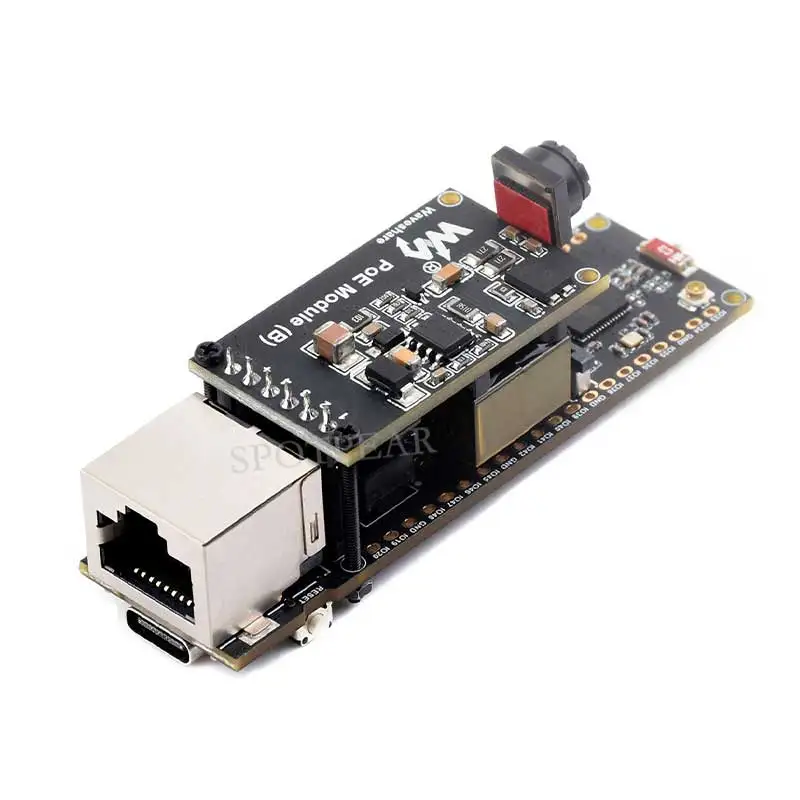 ESP32-S3 ETH Camera Development Board PoE RJ45 / OV2640 OV5640 Port / W5500 / Micro-SD Compatible With Raspberry Pi Pico Size