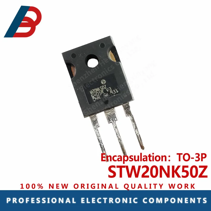 10PCS STW20NK50Z package TO-3P MOS field effect transistor in line with two triode