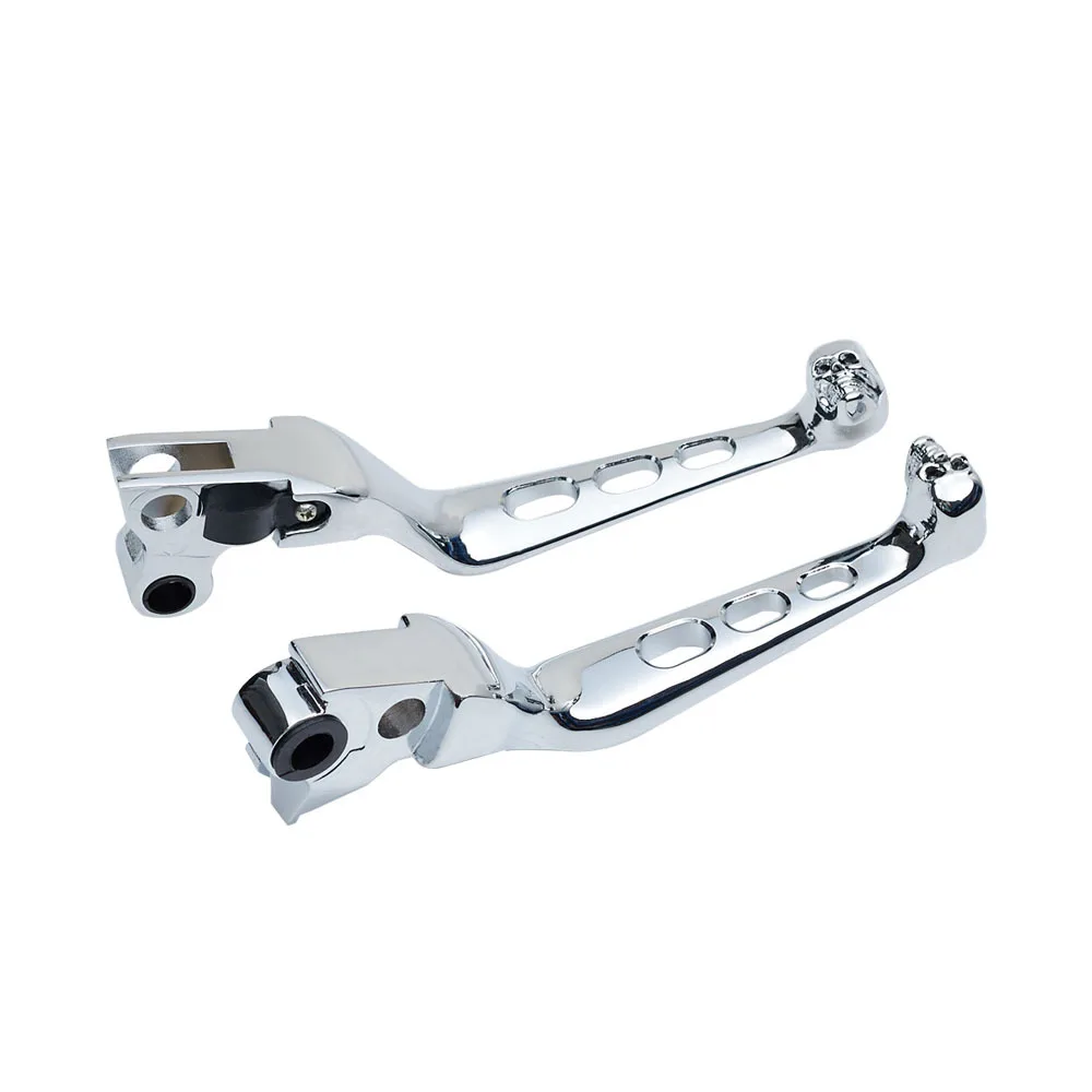 2pcs Motorcycle Aluminum Skull Brake Clutch Lever For H-arley Sportster 883 Dyna FXSTB Night Train FXDB FXDB