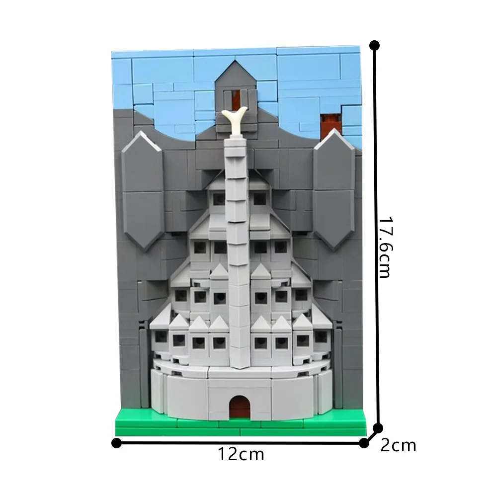 MOC Movie the Rings Tales of Gondor Building Blocks Model 3D Art Painting Creativity Scene Decoration Collection Bricks Toy Gift