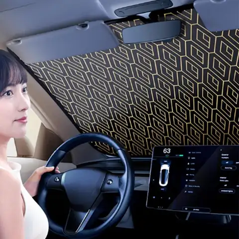 자동차 유리 차양 앞 창 커버 차양 접이식 자동차 좌석 전체 방패는 최대 자외선을 차단하고 차량을 유지합니다.