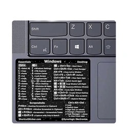 Autocollant de raccourci de clavier de référence, adhésif pour PC, ordinateur portable, bureau, Windows, bureau, 1 pièce