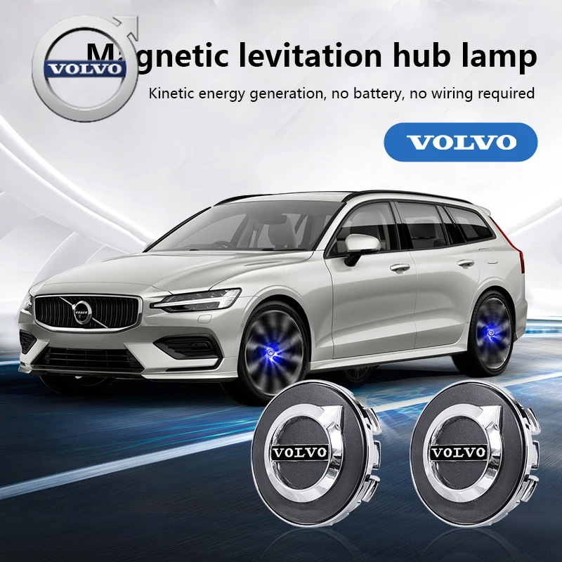 

For Volvo Hub Light Car Wheel Caps Light Center Cover Lighting Cap Floating Illumination LED Auto For Volvo XC90 S60 S90 V90 V60