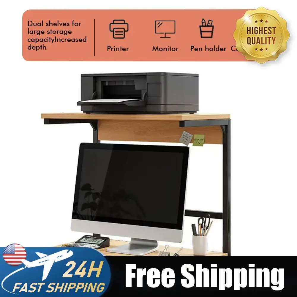 

Двухуровневая подставка для монитора и принтера, настольная подставка-органайзер для компьютера, ноутбука и принтера