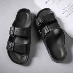 Summer Men Slippers Massage Mules Outdoor Garden Shoes Clogs Beach Slippers Flip-Flops Male Indoor Home Slides Bathroom Shoes 39