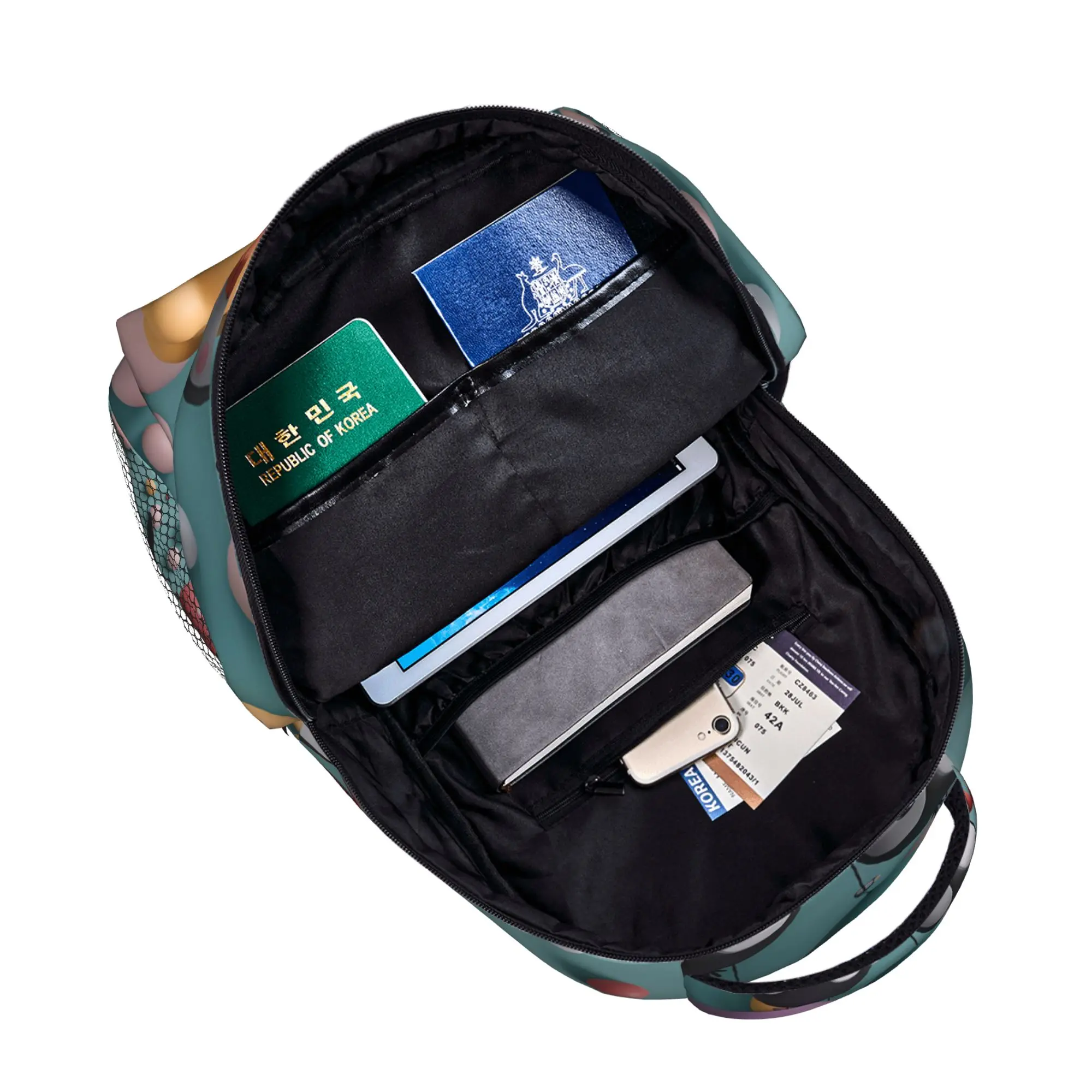 Penguins with Balloons 3D Patterns Lightweight Casual Backpack for Students, Multifunctional Durable Daypack for School & Travel