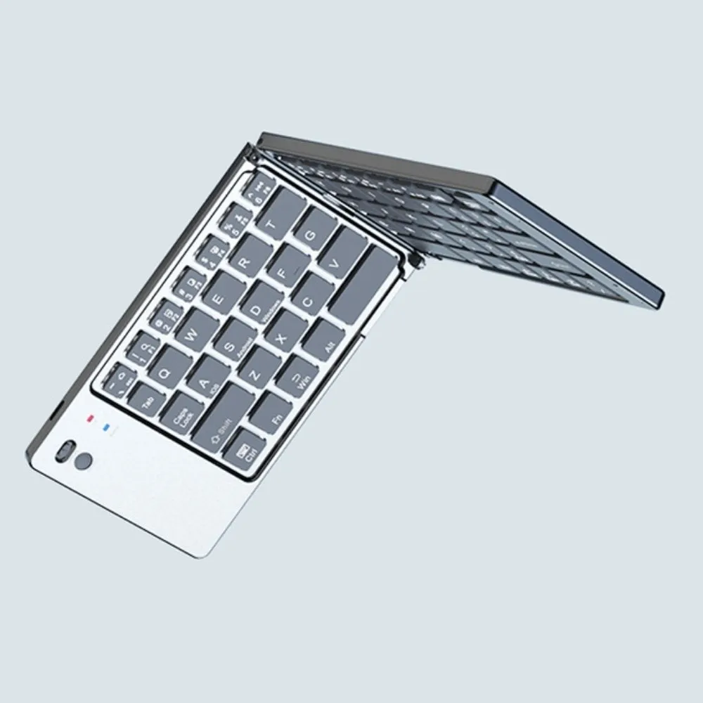 Fashion Mini Wireless Folding Keyboard Slim Design Lightweight Bluetooth Keyboard Rechargeable Portable Foldable Keyboard Tablet