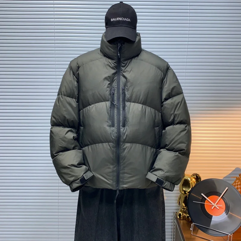 

Модная утепленная мужская куртка-пуховик свободного кроя с воротником-стойкой, теплая зимняя верхняя одежда для повседневного городского стиля