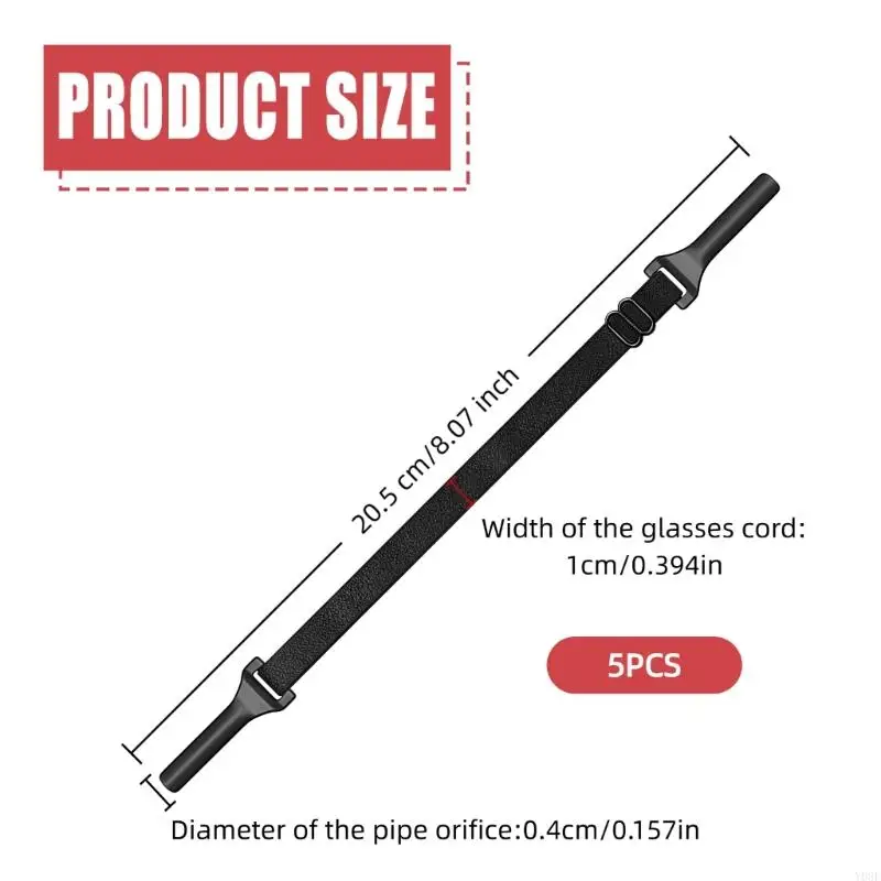 5Pcs Reinforced Nonslip Eyeglass Strap For Enhancing Stability During Exercise And Outdoor Adventures Y08E