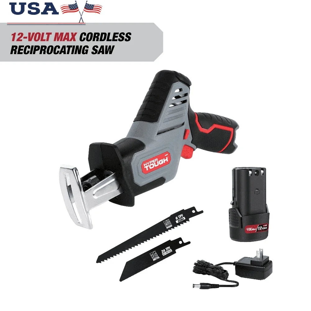

12V Max Lithium-Ion Reciprocating Saw with 1.5Ah Battery Charger LED Worklight Tool-Free Blade Change Ergonomic Lightweight