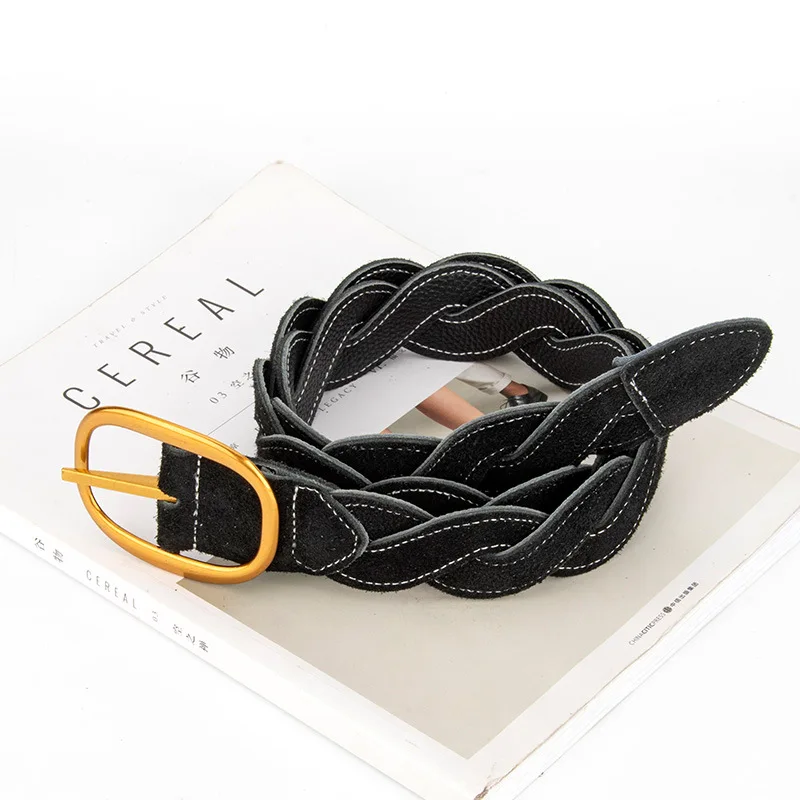 

High End Genuine Leather Belt with Women's Personalized Pin Buckle Luxury Design,Matching Suit Skirt,Coat,Versatile Pants Belt