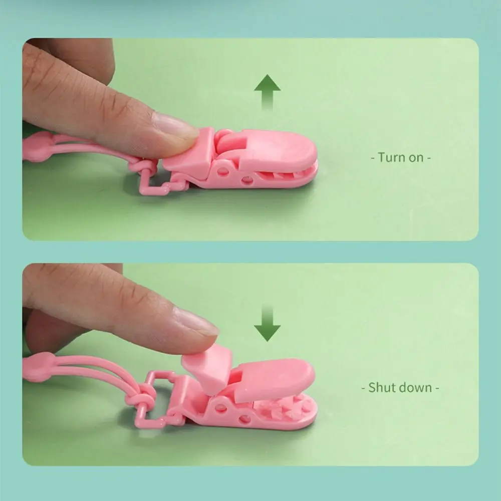 Silikon Schnuller Halter Clip Lebensmittel-grade Anti-verloren Baby Schnuller Kette Einstellbare BPA FREI Baby Zahnen Spielzeug Strap innen