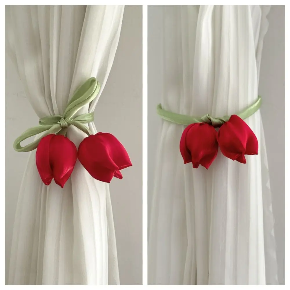 5Pcs Bag Accessories DIY Tulip Lace-up Straps Sweet Ornaments Curtains Tie Rope Baking Decoration Hair Cord Accessories Cake