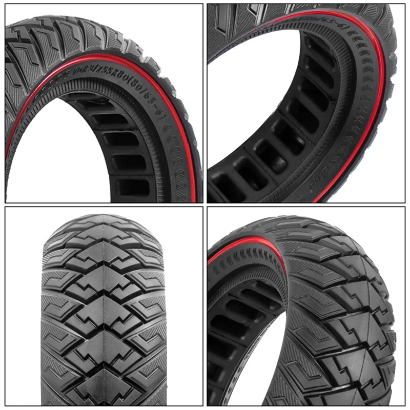 

YHOLI-For Kukirin G2 Pro Electric Scooter Front/Rear 9 Inch Off-Road Tubeless Honeycomb Tires, 9X3.0-5.5 Solid Tire