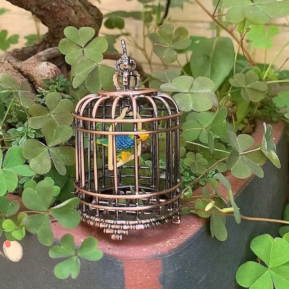 

Миниатюрная клетка для птиц: изысканное украшение для дома, креативный мини-орнамент в виде птичьей клетки, размер 112