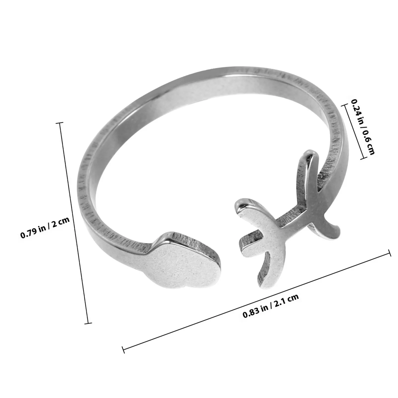 Gemini Ring Adjustable Open Style Women Ring Elegant Comfortable Fashion Jewelry Gift for Her Holiday Souvenir