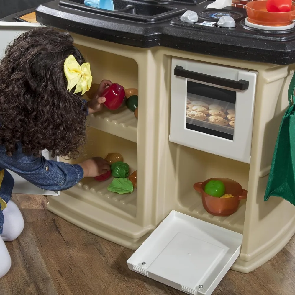 Gran juego de cocina Gourmet para niños, juego interactivo con luces y sonidos, niños pequeños de 3 + años, realista, 33 piezas