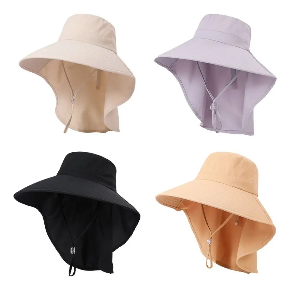 

Летние шляпы для женщин, уличные солнцезащитные козырьки с защитой от УФ-излучения для женщин, рыбалки, пешего туризма, головной убор с широкими полями для хвоста