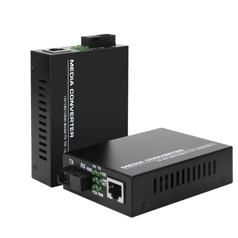 China Factory Price 10/100/1000M Media Converter 20KM SC Rj45 Gigabit Fiber Optical Media Converter