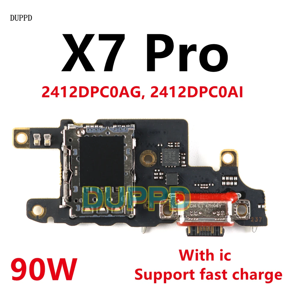Xiaomi Poco X7 Pro 5G用USB充電ポートドックボードコネクタメイン