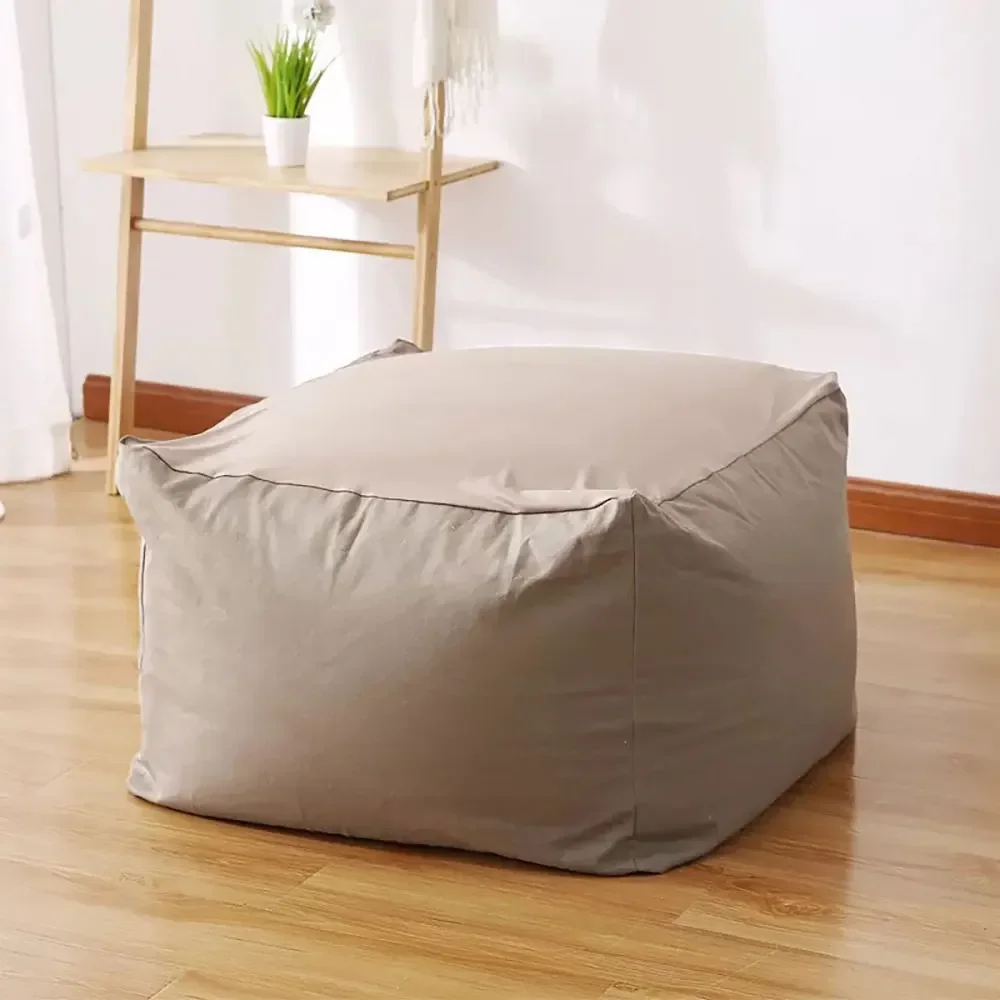 Lazy Bean Bag Sofas Cover Chairs without Filler Linen Cloth Lounger Seat Pouf Puff Couch Tatami Living Room