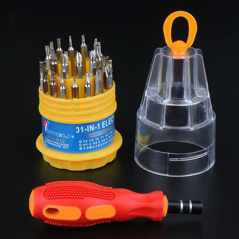 31 in 1 Magnetic Precision Screwdriver Set CRV BITS for Phone Computer Game Console Eyeglass Watch Bicycle Repair Detach ToolKit