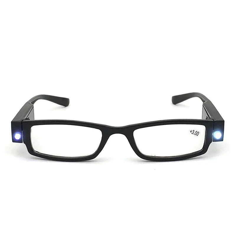 Klassnm-gafas de lectura con luz Led para hombre y mujer, lentes de aumento para presbicia nocturna, dioptrías + 1- + 4