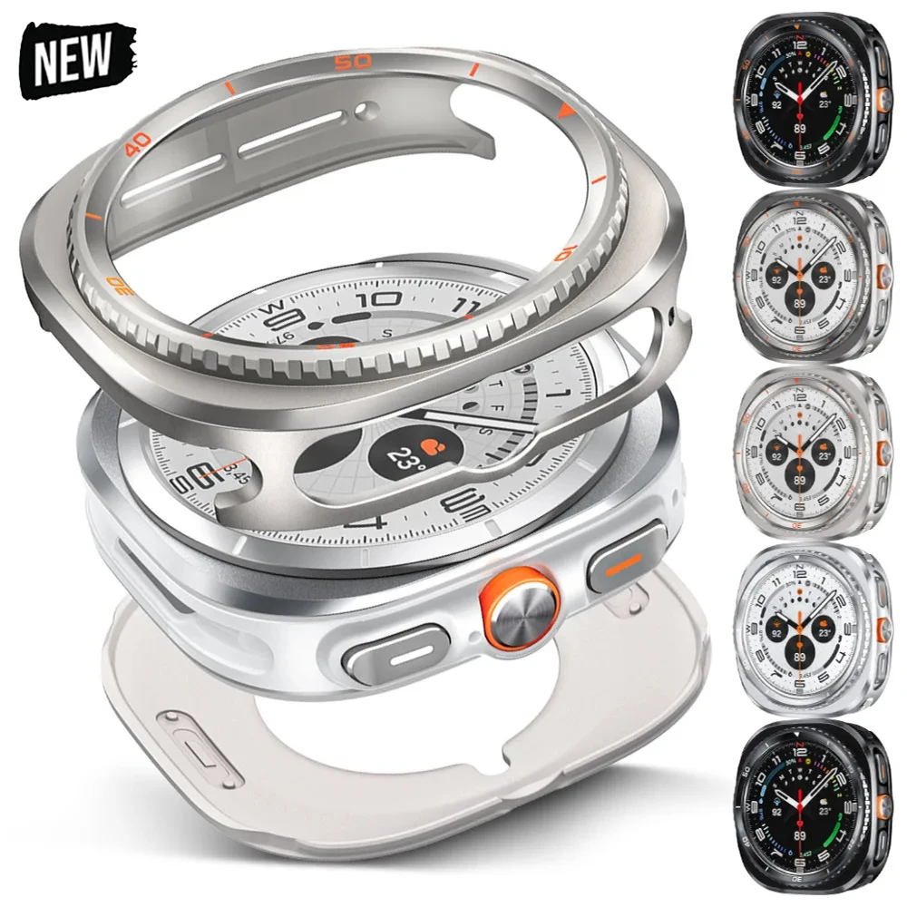 Legierungsmetallgehäuse für Samsung Galaxy Watch Ultra 2025, 47 mm Schutzrahmenabdeckung für Galaxy Ultra, Upgrade auf 8 klassisches Zubehör