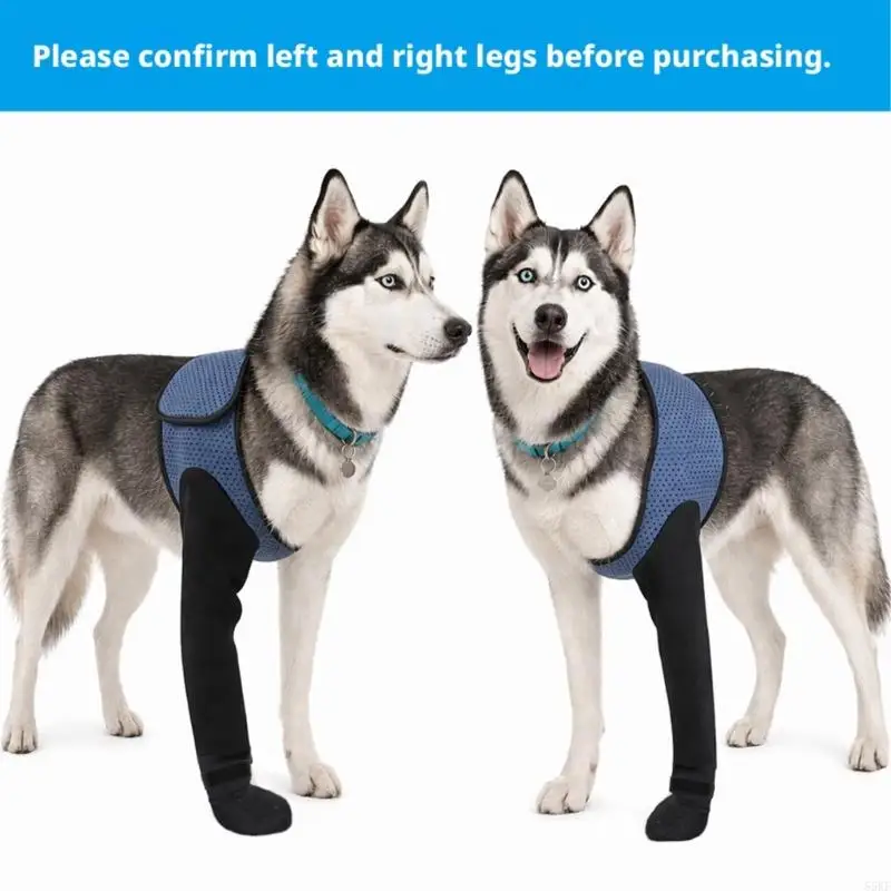 Dog Front Leg Cover Wrap for Home Use, Breathable Paws Protective Sleeve Section with Strong Hold and Rest Time Support