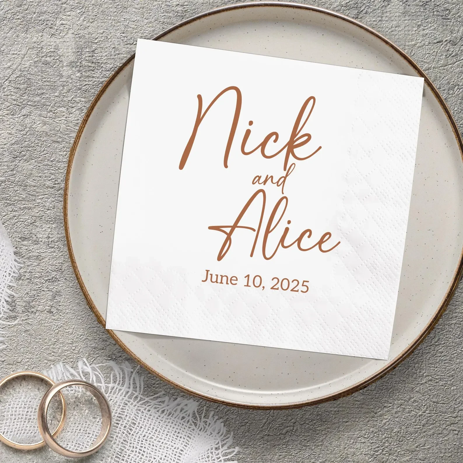 Custom Wedding Napkins With Text | Personalized Fun Facts Napkins 50 Sheets and more | Put Any Text On Cocktail Napkins