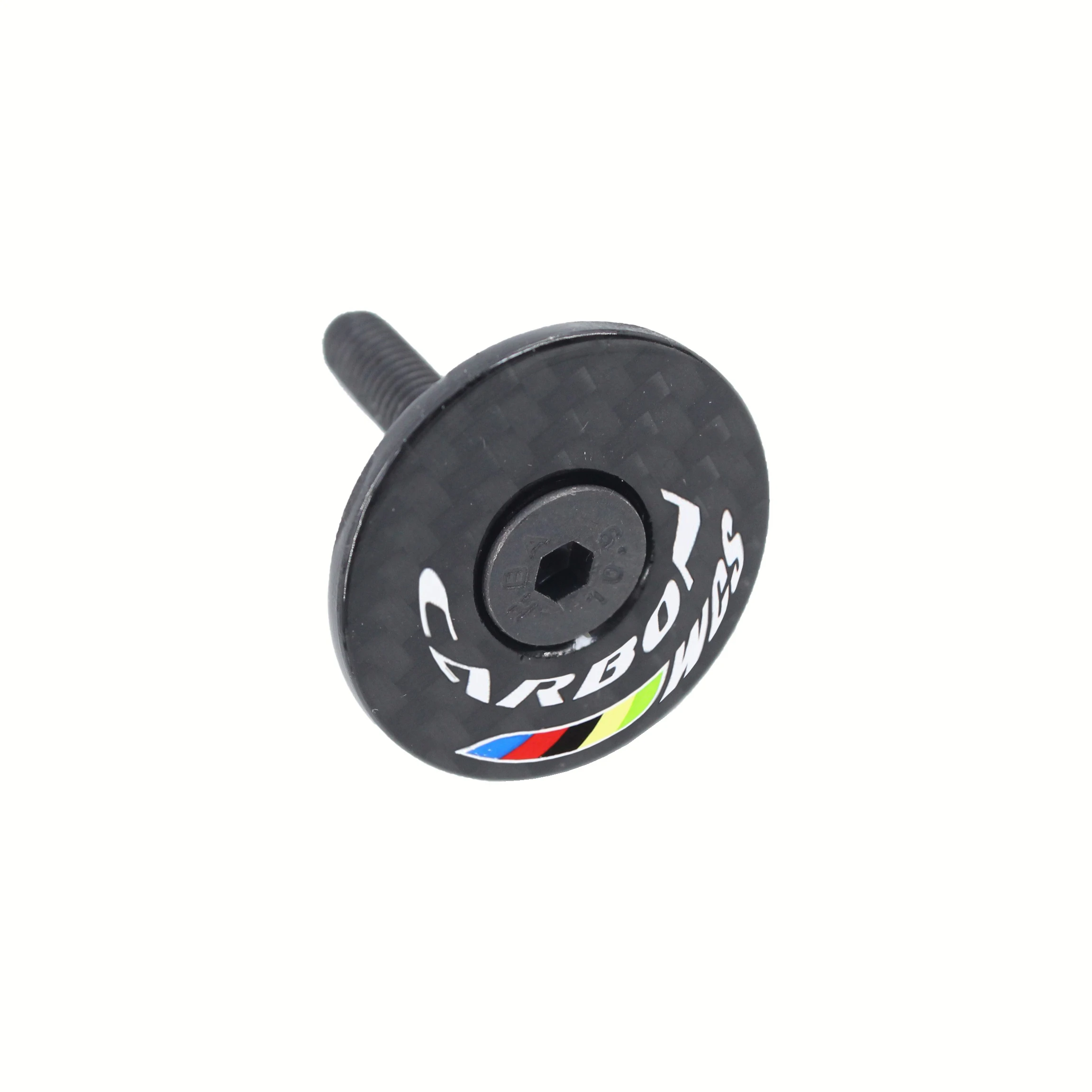 Neueste Bike 3K Vollcarbon Fahrrad Vorbauabdeckung Carbon Fahrrad Headsets Carbon Top Caps SUS304 Edelstahl Schrauben M6x35mm – Detail 7