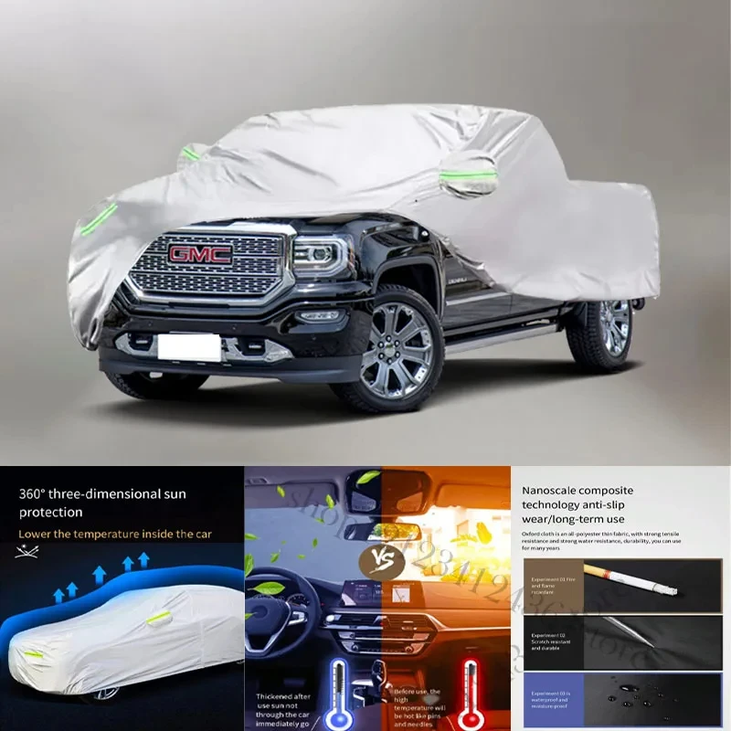 

For GMC-SierraAuto Anti snow Anti dust Anti-uv Anti peeling paint And Anti Rainwater 210t car cover Car cover protection