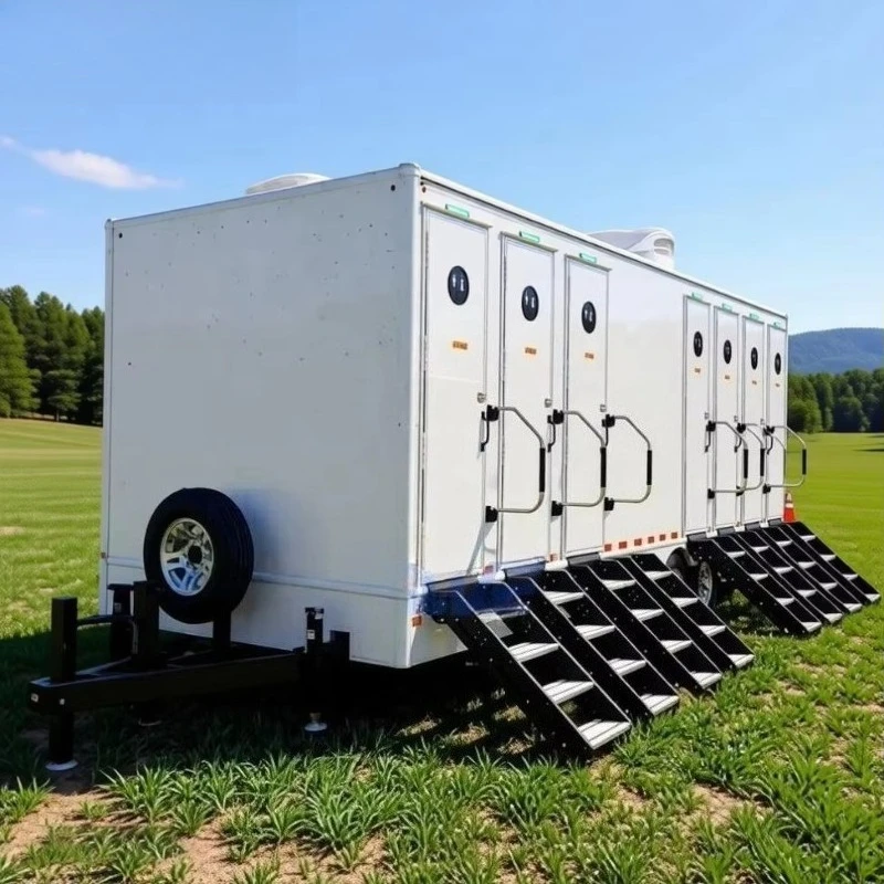 CustomLuxury Eco-friendly Customizable Versatile Portable Restroom Trailer Toilet Cabin For Outdoor Events Camping Construction