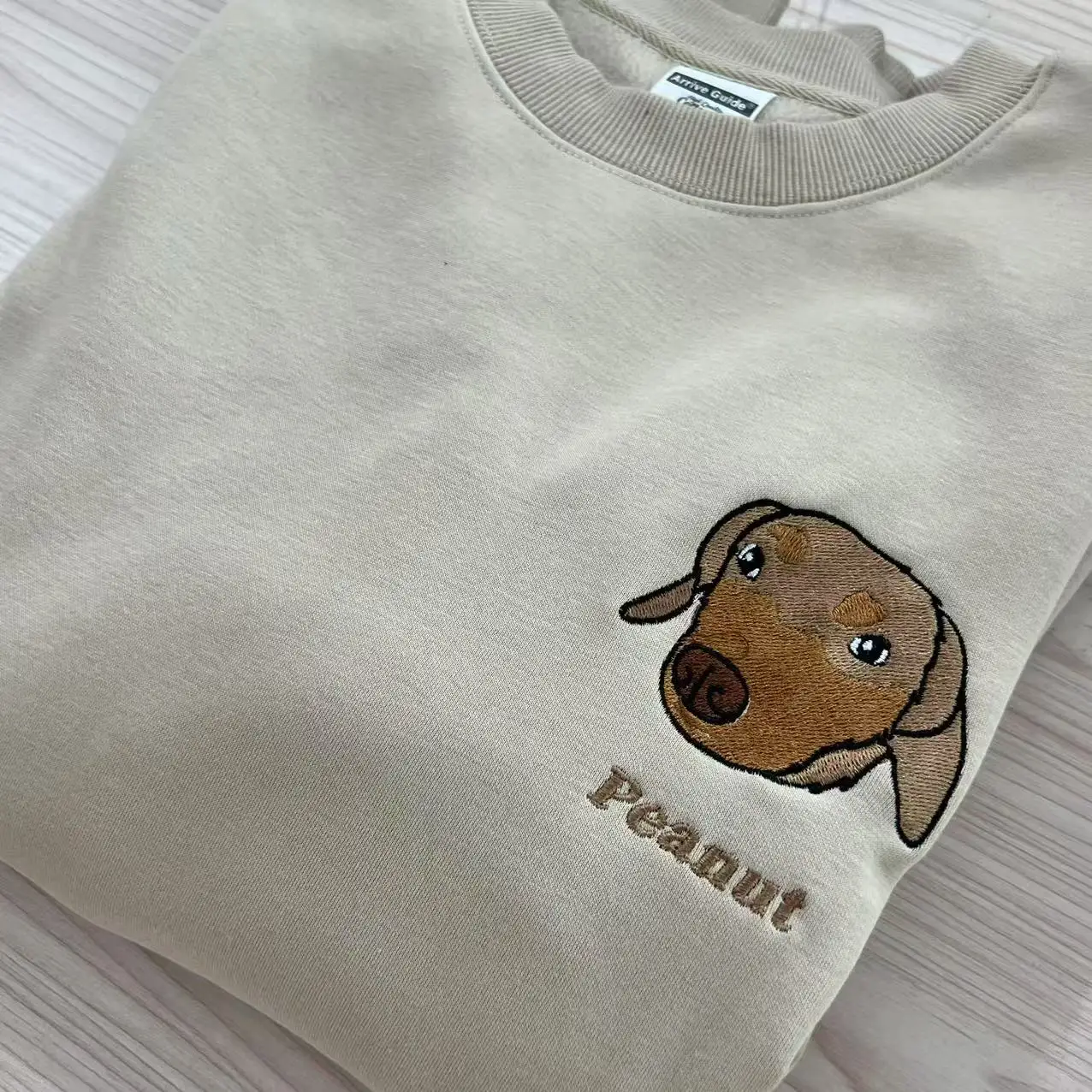 

Custom Dog Face Embroidered Sweatshirt,Pet Sweatshirt,Dog Lover Sweatshirt Heartfelt Keepsake Hoodie for Pet Loss, Unique Mem