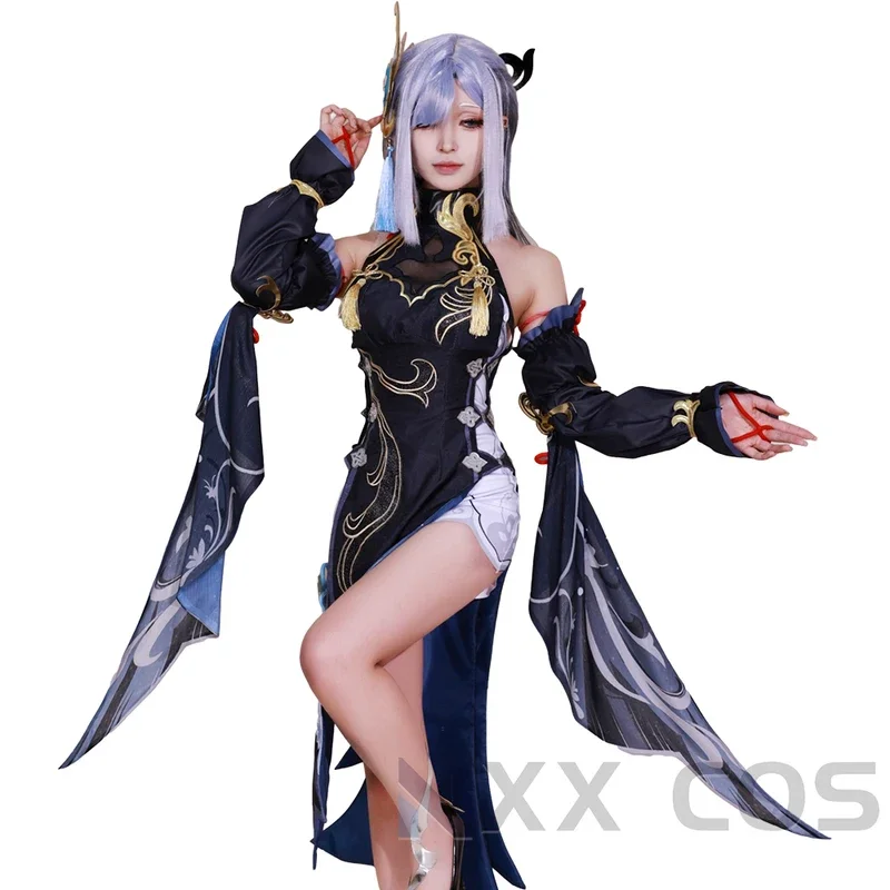 Genshinimpact shehe cosplay costume rode play Comic Con dress Hallowmas Party wigs animation prop