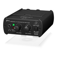 Behringer Powerplay P1 Personal Stage Sound Equipment 2-Channel In-Ear Monitor Amplifier With Volume Control