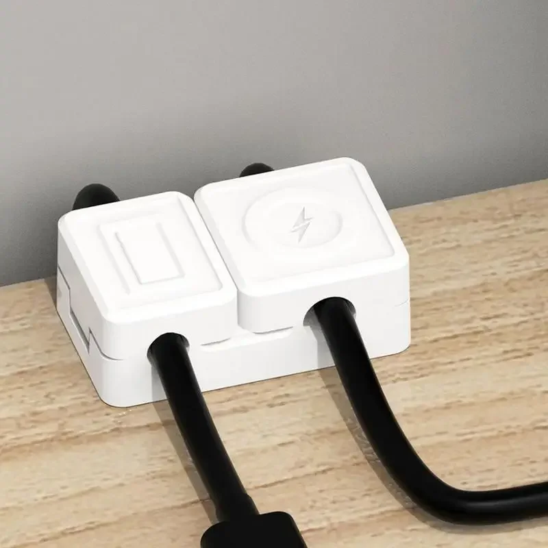 Magnetic Cable Clips Wall Wire Clips Magnetic Adhesive Tape Winder Under Desk Adhesive Wire Holder Organizer For Desktop Stands