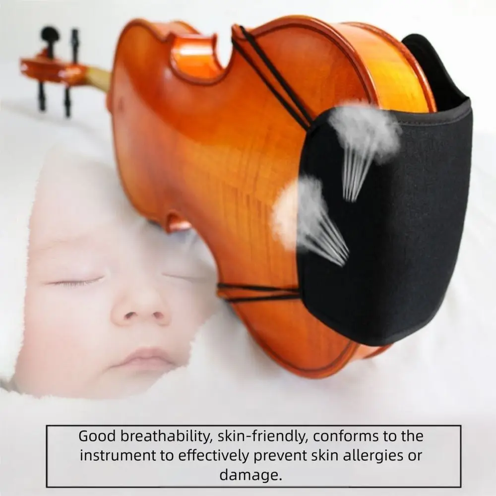 Cotton Violin Shoulder Pad Reduces Friction Absorbs Sweat Violin Chin Rest Pad Violin Parts Washable Fiddle Sponge Cushion