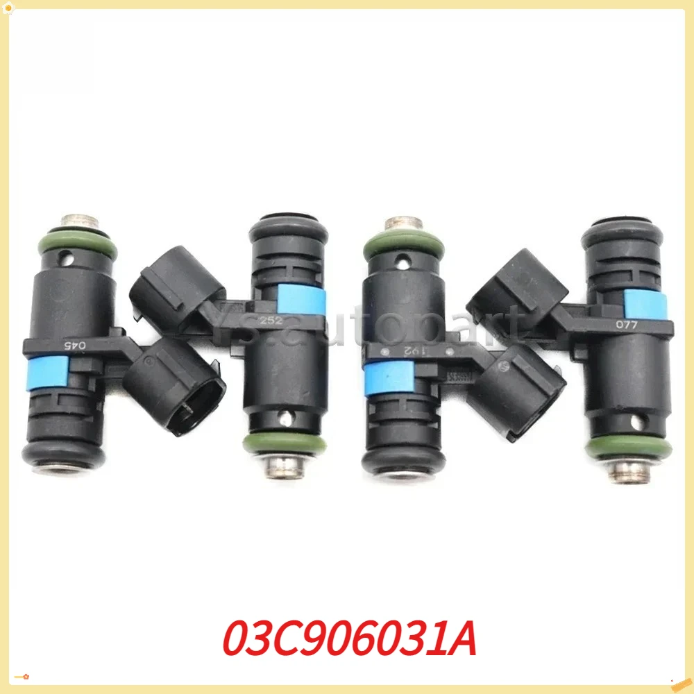 Inyectores de combustible, boquilla, 4 unidades/lote, compatibles con Seat Altea, Cordoba, Ibiza, Skoda Octavia, Volkswagen Golf, Eos 2006-2021 03C906031A