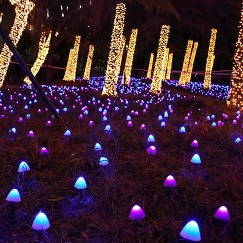 

3/5/6.5M 30Leds Waterproof Mushroom Solar Christmas Valentine's Day Decorative Lawn Light Buried Landscape Light