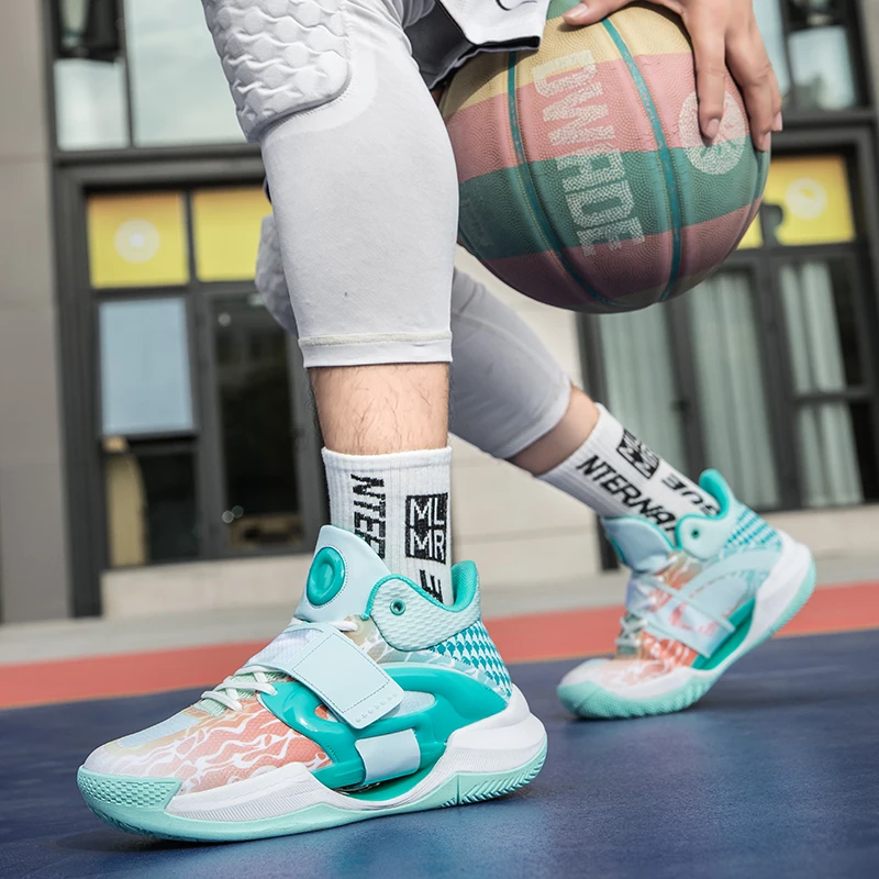 

2025 Basketball Shoes for Men Cushioning Basketball Sneaker Breathable Athletic Shoes Women Kids High-top Outdoor Sport Sneakers