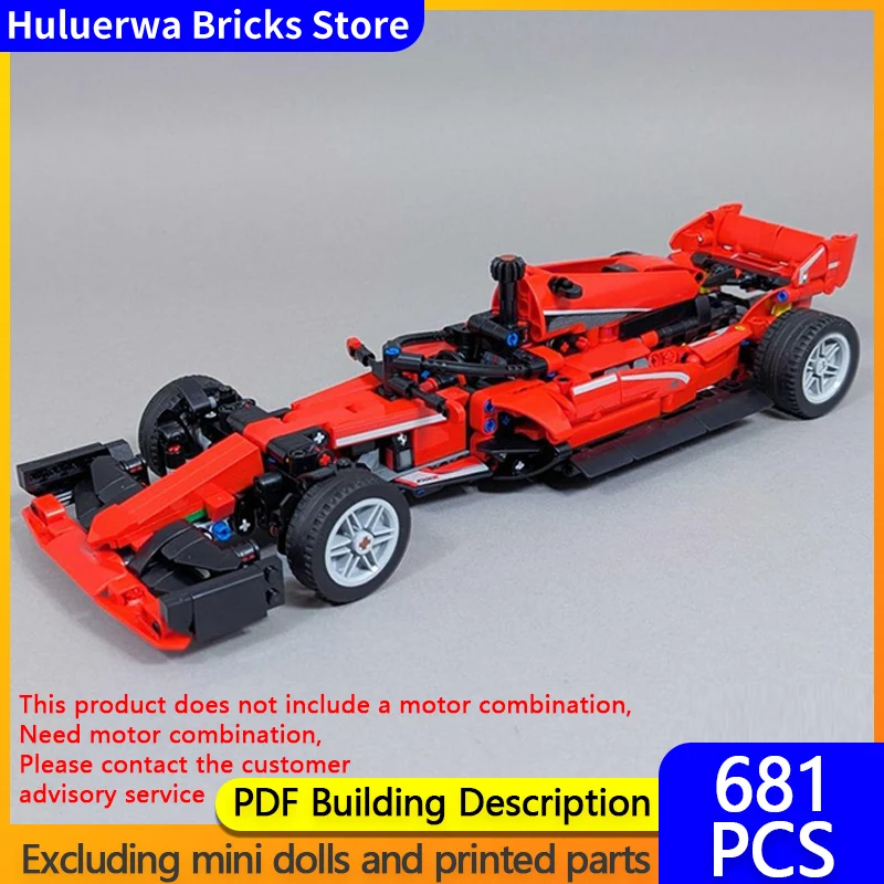 

Модель скоростного гоночного автомобиля MOC Building Bricks F1 F.S. Концепция гоночного автомобиля, модульная технология, подарок на праздник, сборка, детский игрушечный костюм
