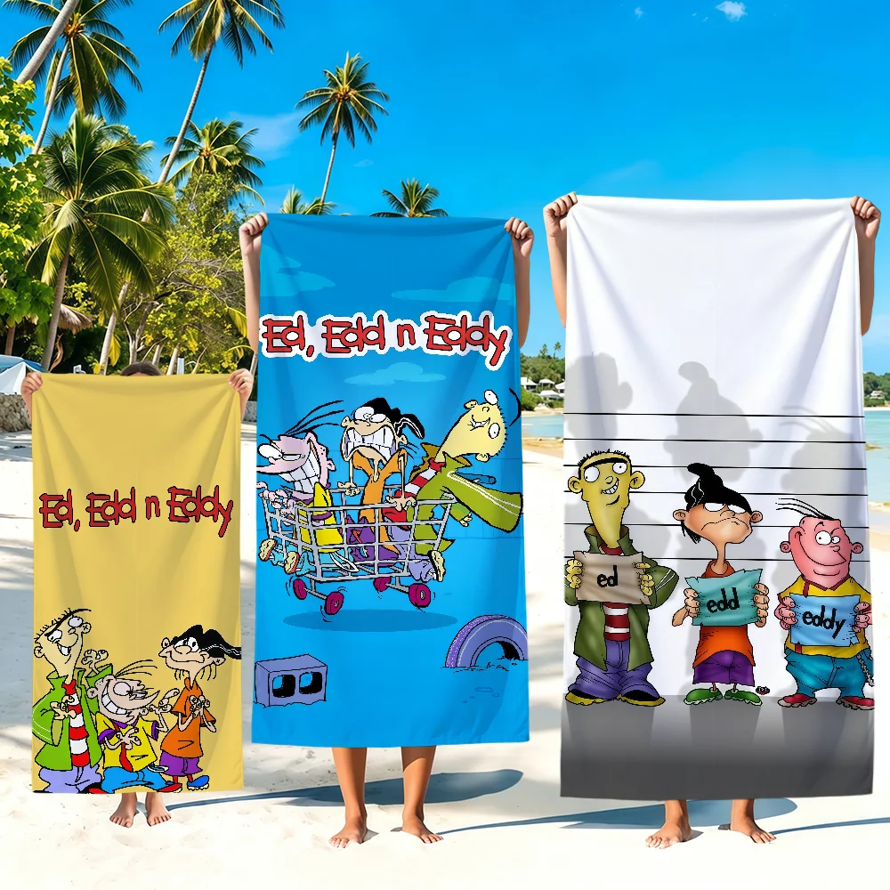 Funny Cartoon Art E-Ed Edd And E-Eddy Towel Soft Beach Towels Trip Swim Pool Bathing Towel Gym Home Decor Gift Holiday