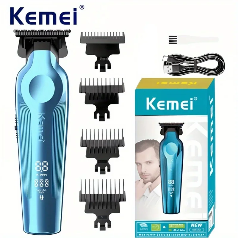 Kemei KM-264 high-speed motor, high-definition digital display hair clipper, powerful carving professional electric push shear