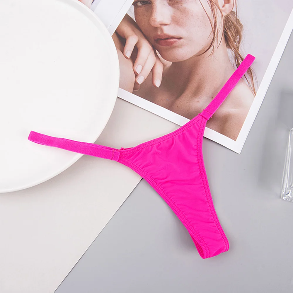 

Briefs Female Low Rise Cotton T-Back Elastic Sexy Lingerie Sexy Thong Women Panties Cotton G-String