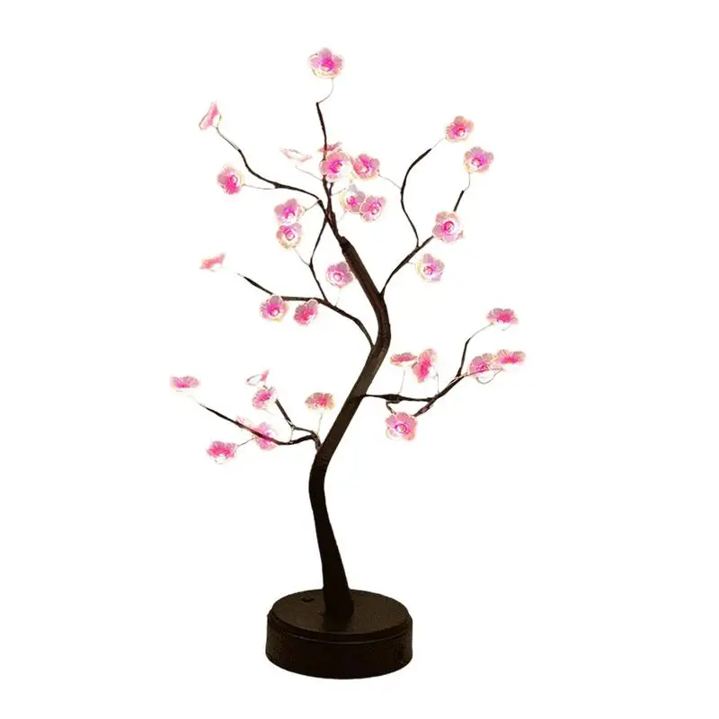 

LED Plum Blossom Tree Flower Lamps Christmas Lights Bonsai Tree LED Night Lights Tabletop Tree Lights Desktop Ornaments With