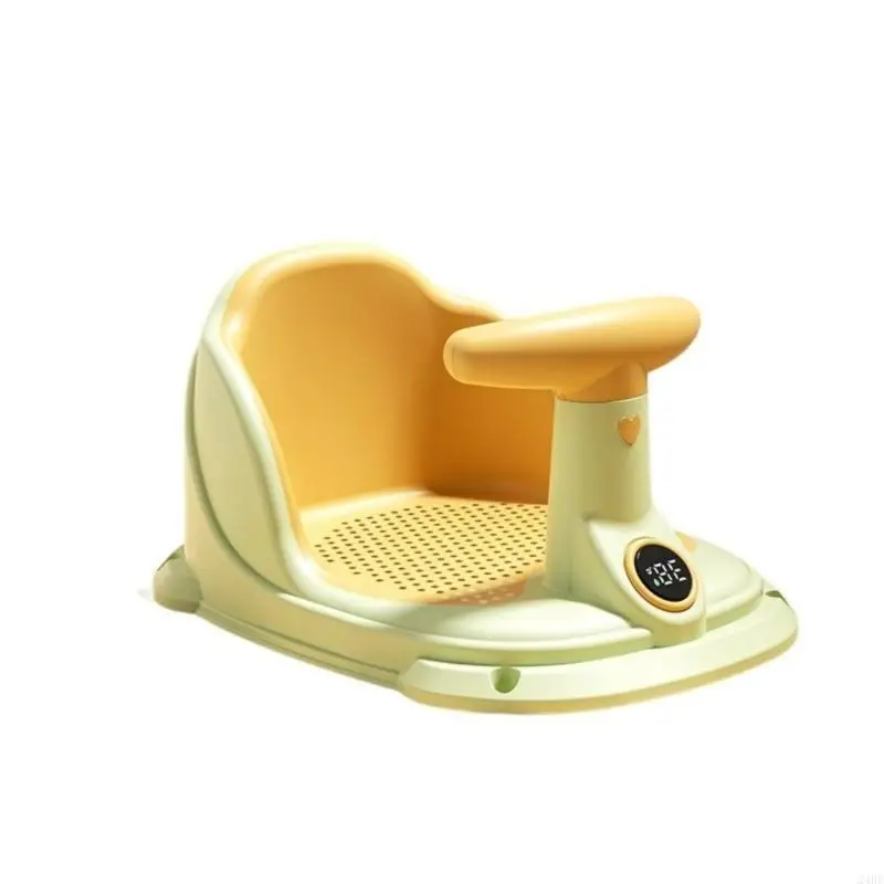 

Baby Shower with Strong Suction Cup, Intelligent Temperature Display Infants Shower Chair Learning to Sit Chair 24BE