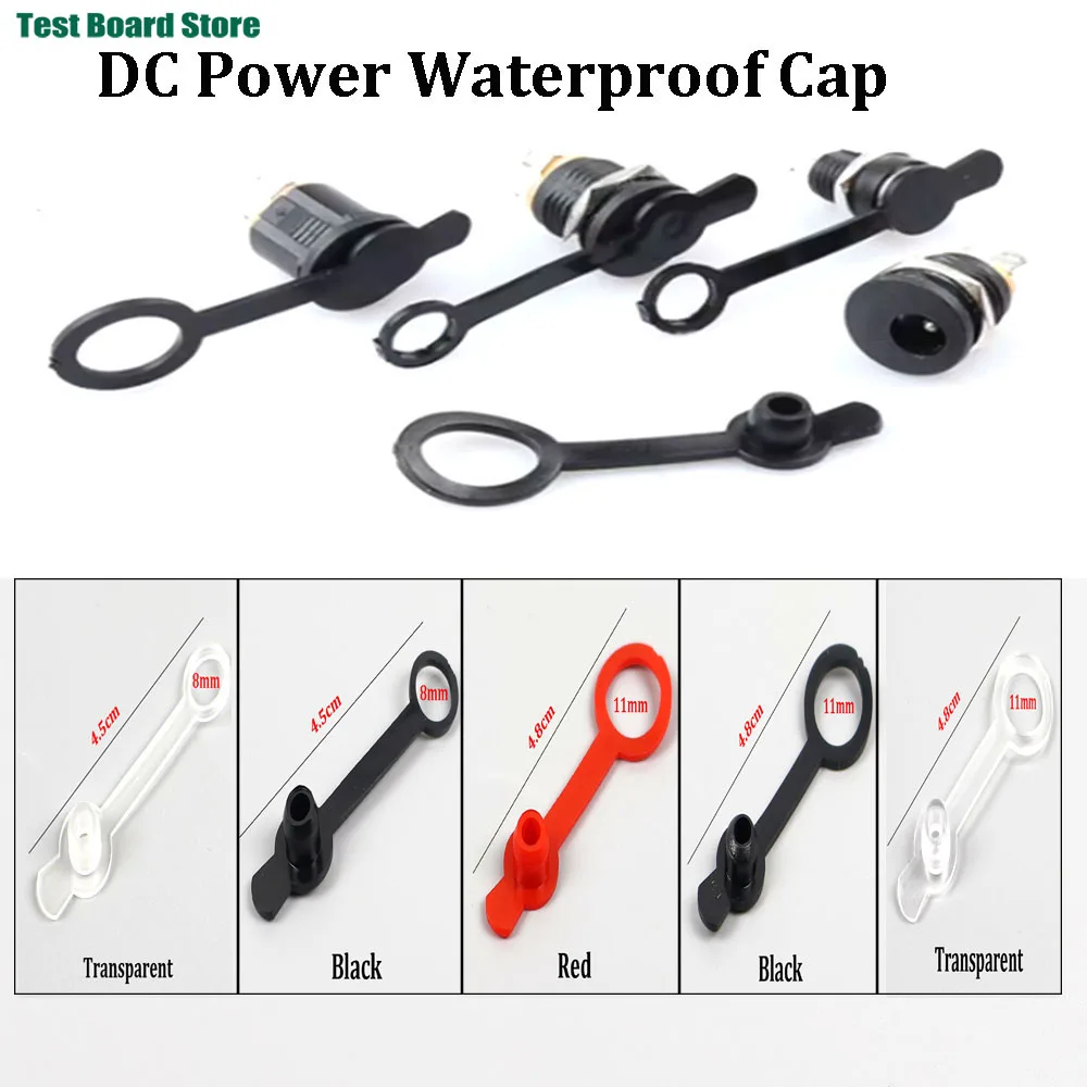 

10/20/50Pcs DC Power Waterproof Cap 5.5*2.1mm 5.5*2.5mm Jack Female Socket Connector Diameter DC022 DC022B DC099 DC025M 8mm 11mm